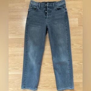 GRLFRND Jeans Helena Washed Black Distressed Straight Leg Women’s 29